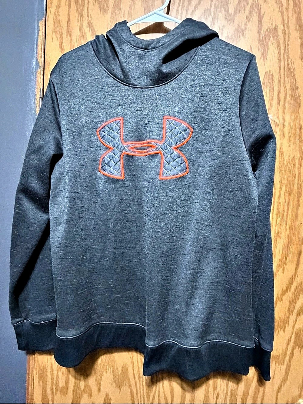 Under Armour ColdGear Quilted Logo Hoodie women’s  Gray & Black XL